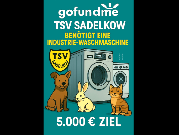 Spendet auf GoFundMe für eine neue Waschmaschine!