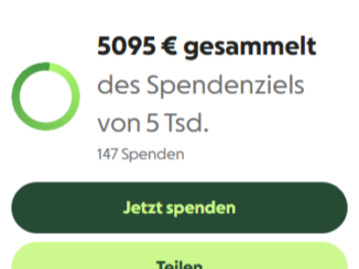 Spendenziel für die Industriewaschmaschine erreicht!