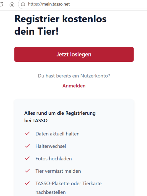 Chippe & REGISTRIER dein Tier!